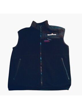 BAP Steamboat Springs Fleece Vest Black Zippered Pockets Colorado Ski Town USA